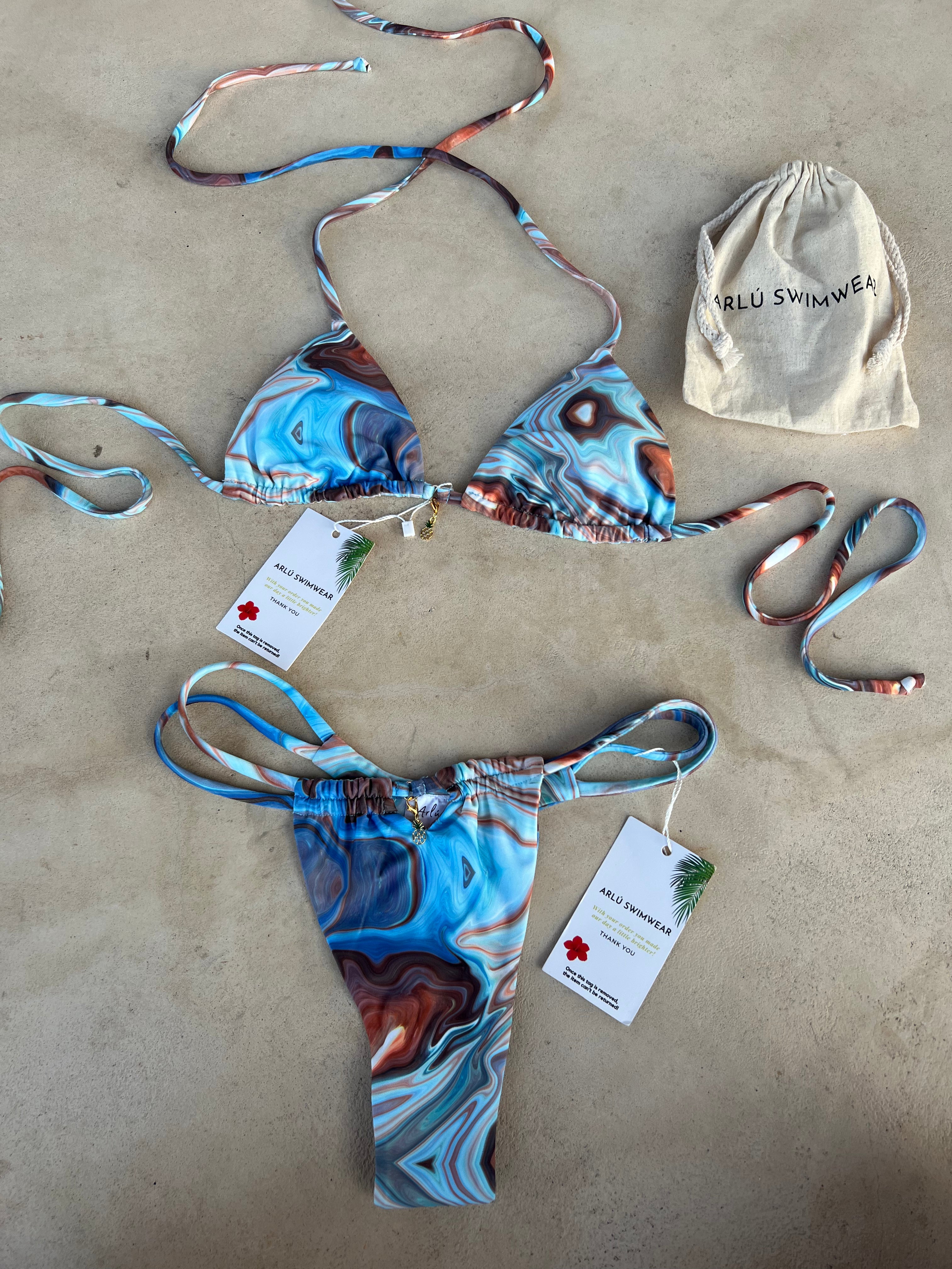 Arlú Blue Print Bikini